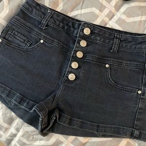 Delias dark denim shorts